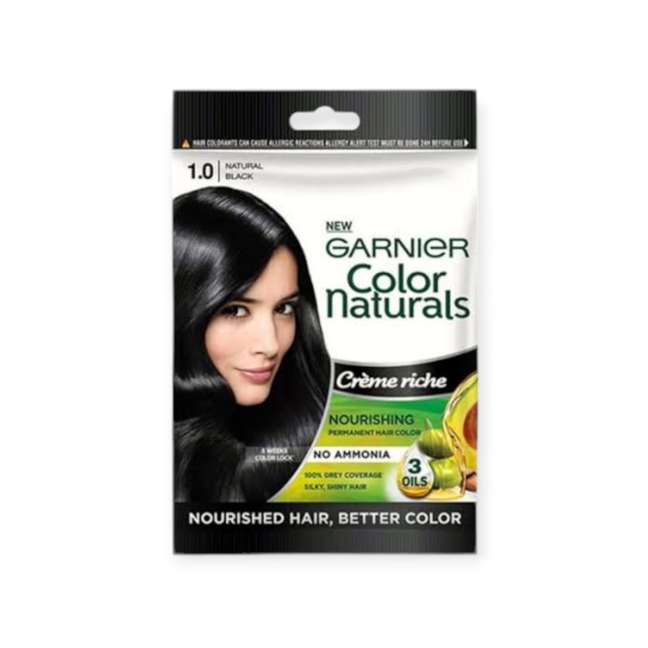 GARNIER HAIR COLOR DARKEST BROWN #1.0